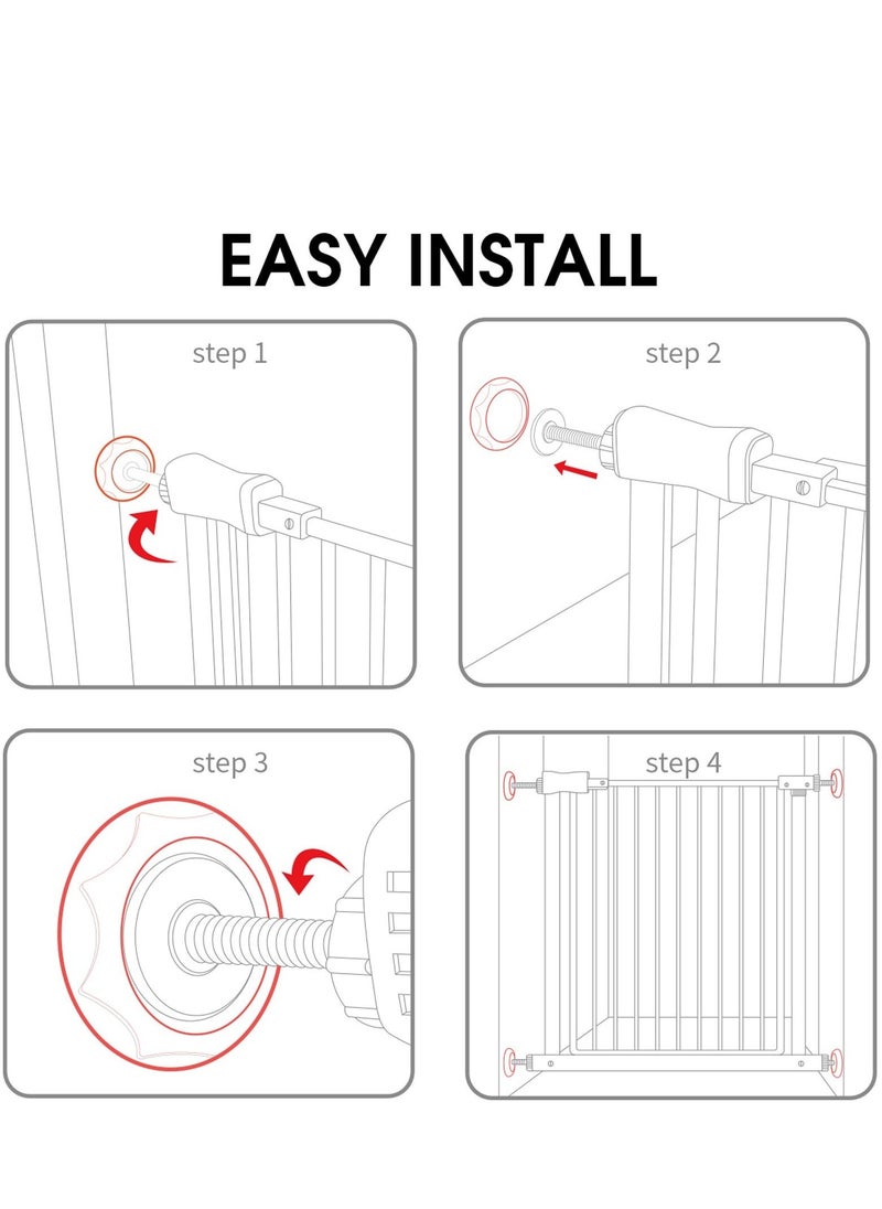 4Pcs Stair Gate Wall Protector Extension Stopper Wall Guard Pads for Stair and Door Surface Protection Babies and Pets Safety Easy Installation and Removal  Multi Application No Screw Need