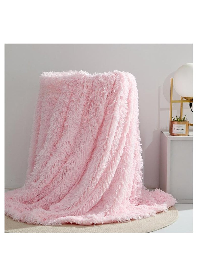 Soft long plush bed cover blanket soft faux fur bedspread blankets sofa bedding hotel travel warm bedding blanket