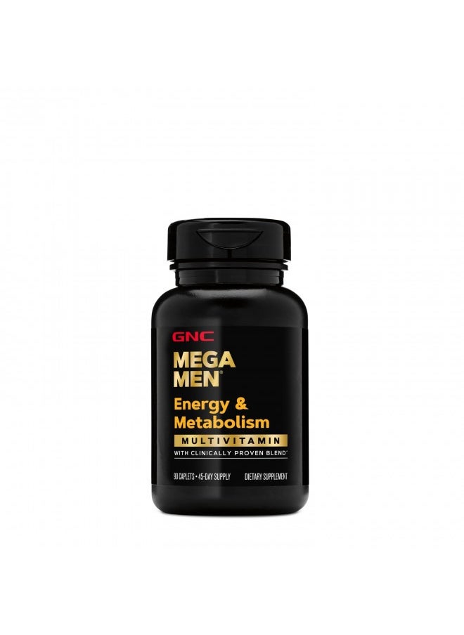 GNC Mega Men Energy & Metabolism Multivitamin | Antioxidants and Increased Calorie Burning | 90 Count