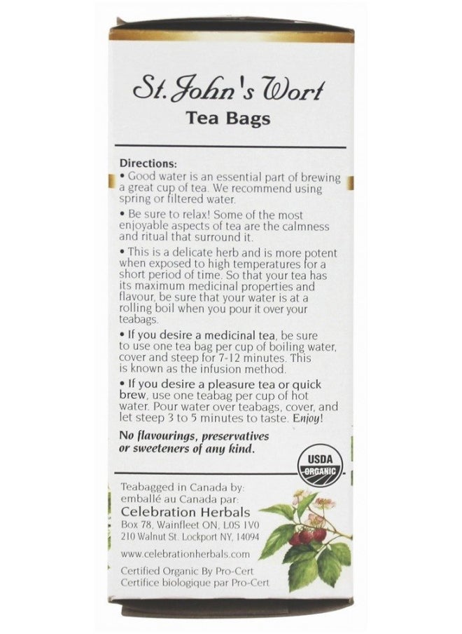 Celebration Herbals St John's Wort Tea Organic - 24 Herbal Tea Bags