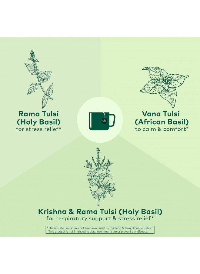 Organic India Tulsi Original Herbal Tea - Holy Basil, Stress Relieving & Energizing, Immune Support, Adaptogen, Vegan, USDA Certified Organic, Non-GMO, Caffeine-Free - 18 Infusion Bags, 2 Pack