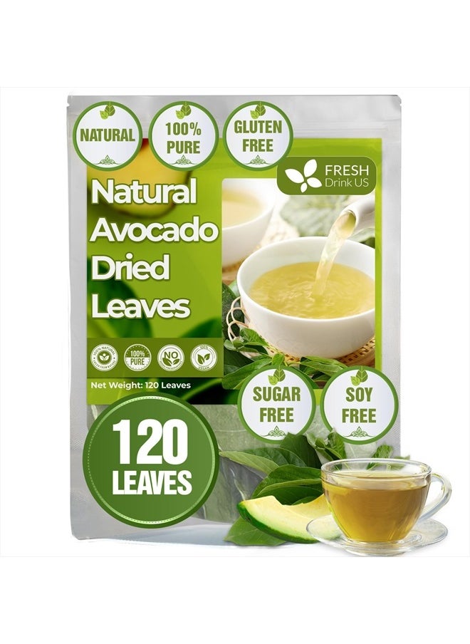 , Premium 120 Avocado Whole Dried Leaves, 100% Natural & Pure form Avocado Leaves, Avocado Leaf Tea, Avocado Herbal Tea, No Additives, No Caffeine, Vegan