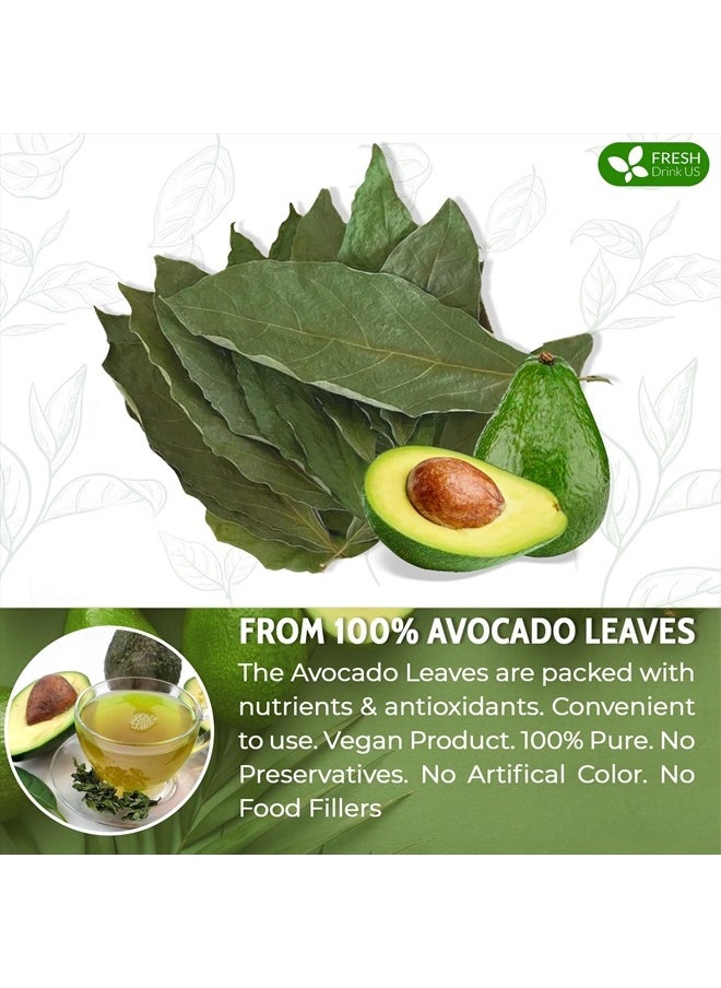 , Premium 120 Avocado Whole Dried Leaves, 100% Natural & Pure form Avocado Leaves, Avocado Leaf Tea, Avocado Herbal Tea, No Additives, No Caffeine, Vegan