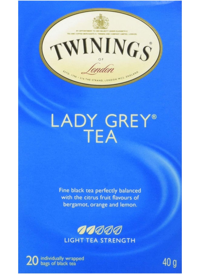 Twinings Tea Lady Grey Tea, 20 ct