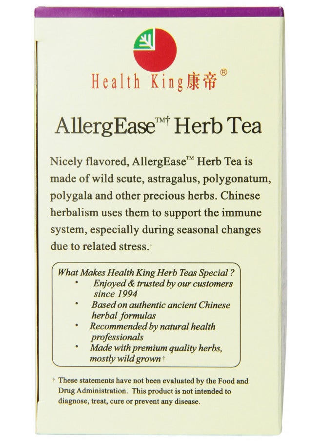 Health King Herb Tea, AllergEase, 20 Teabags