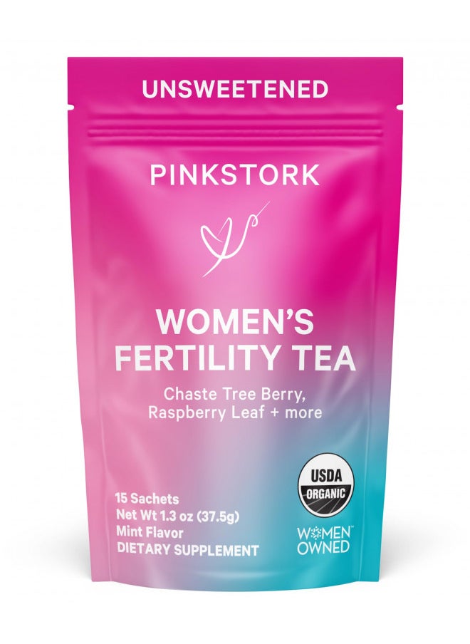 Pink Stork Fertility Tea, 100% Organic, 30 Cups, Mint