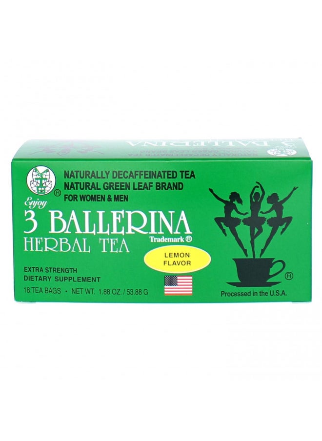 3 Ballerina Tea Extra Strength for Men and Women 3 Boxes Flavored Bundle (Orange, Lemon and Cinnamon Flavors)