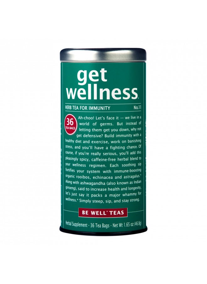 The Republic of Tea Be Well Red Rooibos Tea - Get Wellness - No.11 Herb Tea For Immunity, 36 Count