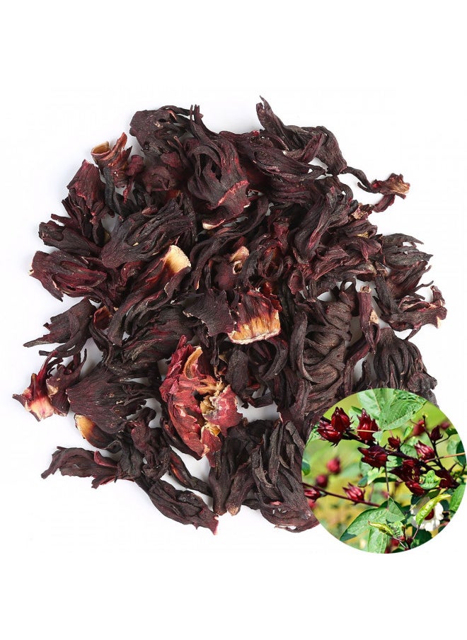 TooGet Organic Dried Hibiscus Flowers, 100% Natural Premium Quality Whole Flower Not Cut, Herbal Teas Wholesale, Top Grade - 4 OZ