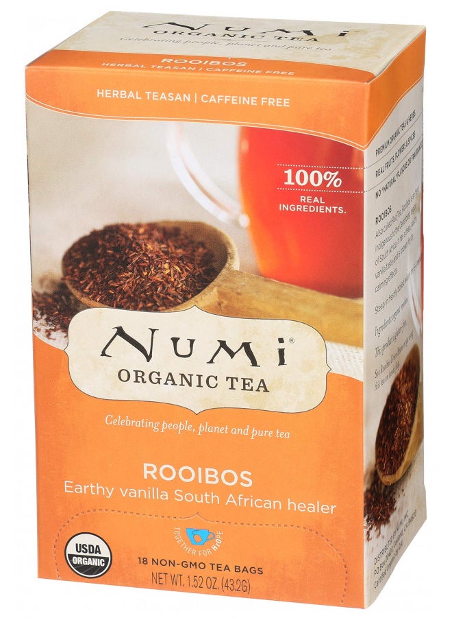 Numi Tea Red Mellow Bush Supplement Rooibos Tea, 18 ct