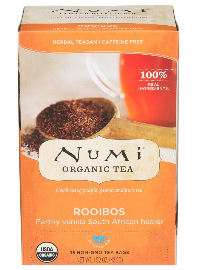 Numi Tea Red Mellow Bush Supplement Rooibos Tea, 18 ct