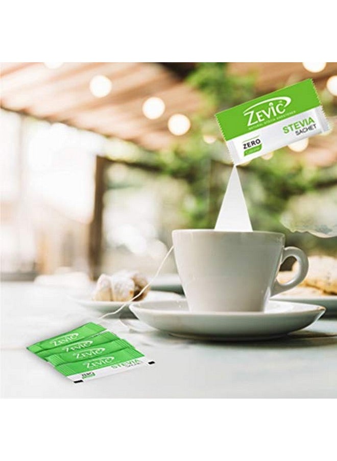 100% Sugar Free Natural Stevia Sachets | Zero Calories | Vegan & Keto | Diabetic Friendly - 150 Units, (Pack Of 2)