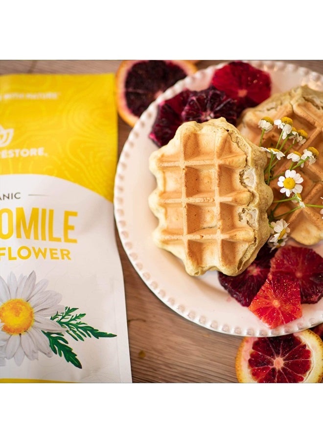 Organic Chamomile Whole Flower, Loose Leaf, Tea Leaves, 4oz (Packaging may vary)