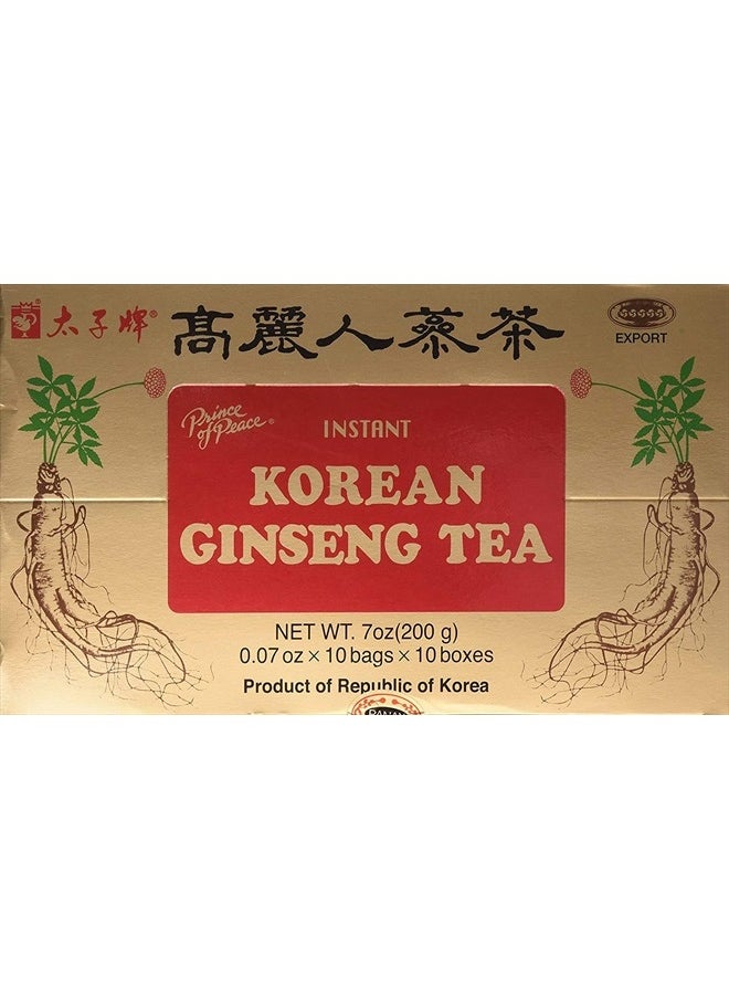 Instant Korean Panax Ginseng Tea - 100 Count