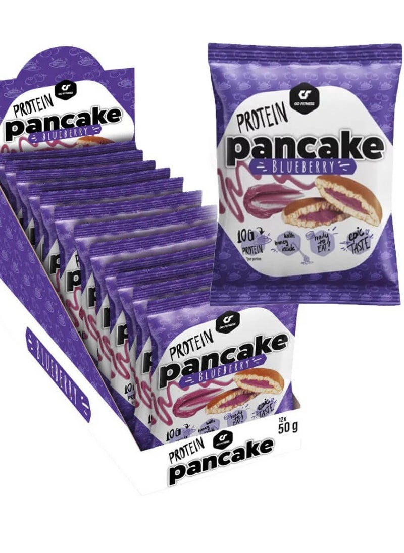 Go Fitness Protein Pancake, Blueberry, 50g Pack of 12