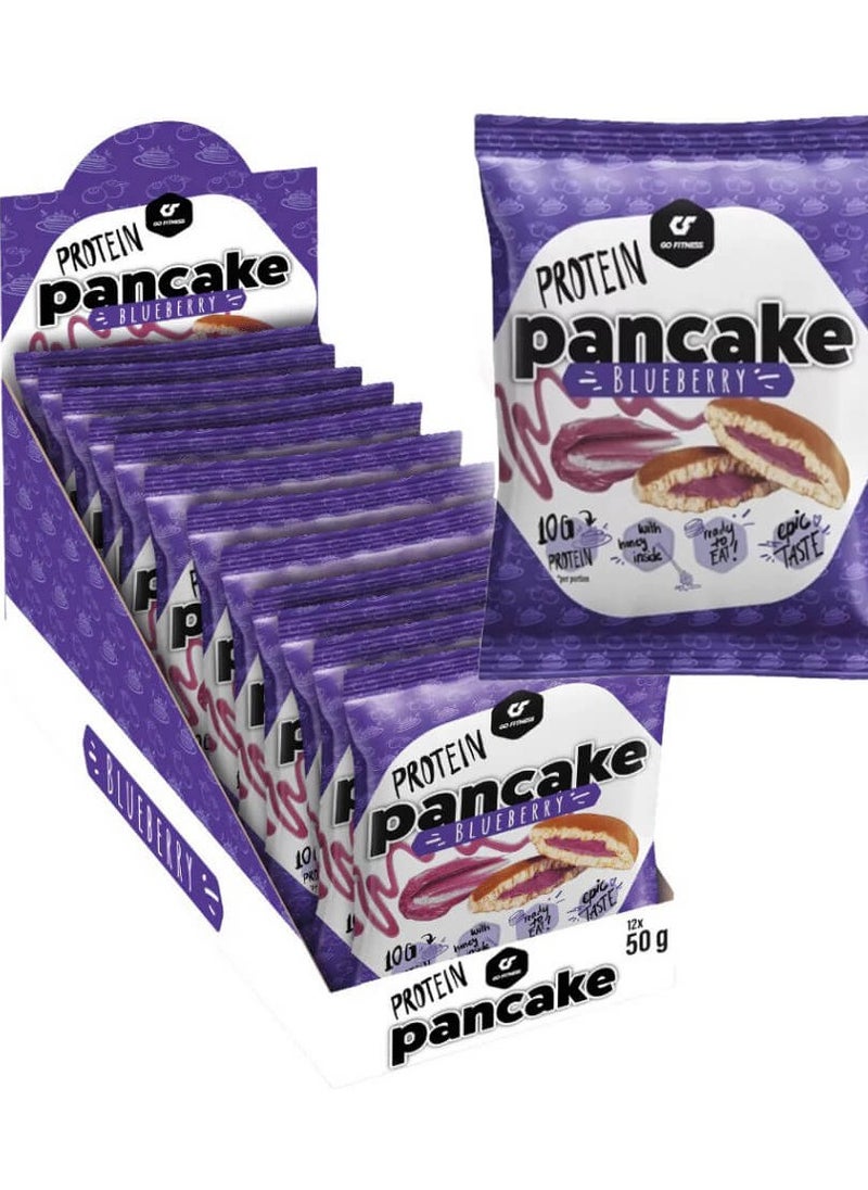 Go Fitness Protein Pancake, Blueberry, 50g Pack of 12