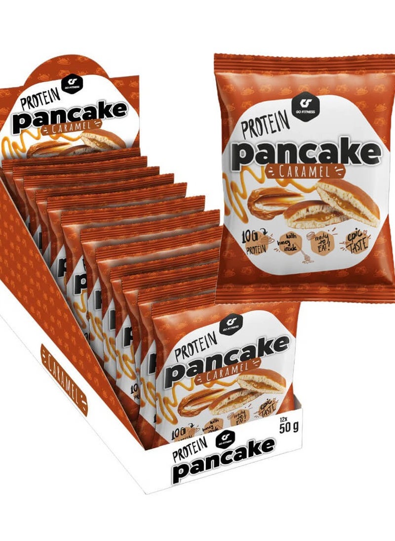 Go Fitness Protein Pancake, Caramel, 50g Pack of 12