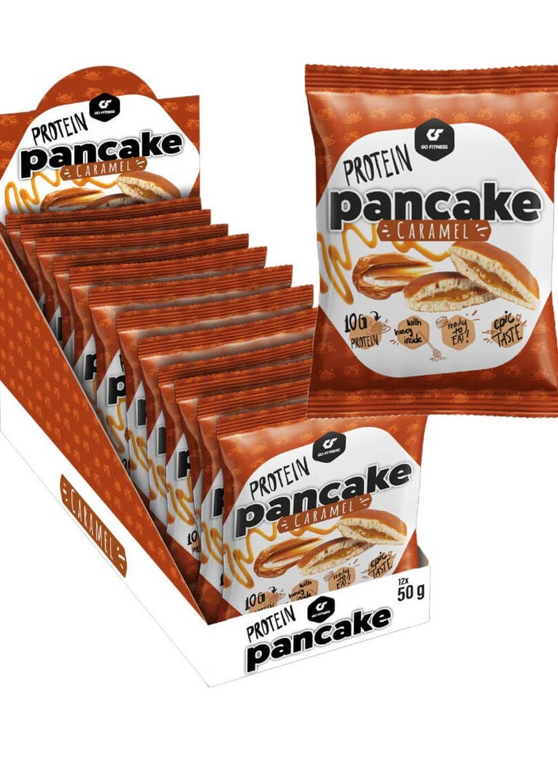 Go Fitness Protein Pancake, Caramel, 50g Pack of 12