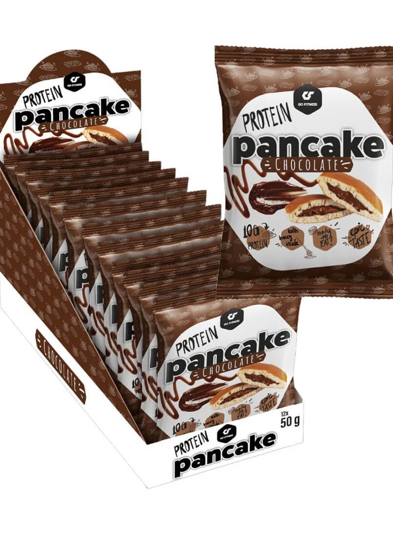 Go Fitness Protein Pancake, Chocolate,50g Pack of 12