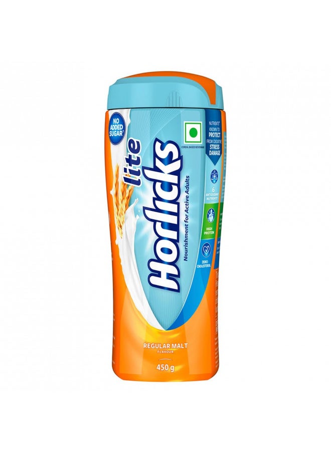 Horlicks Lite Health & Nutrition drink - 450 g Pet Jar (Regular Malt)