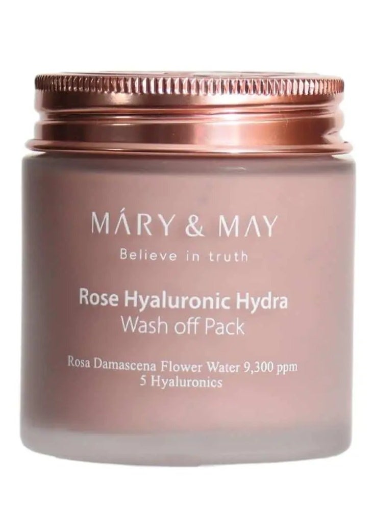 Mary & May Rose Hyaluronic Hydra Wash Off Pack Hydrators - 125g