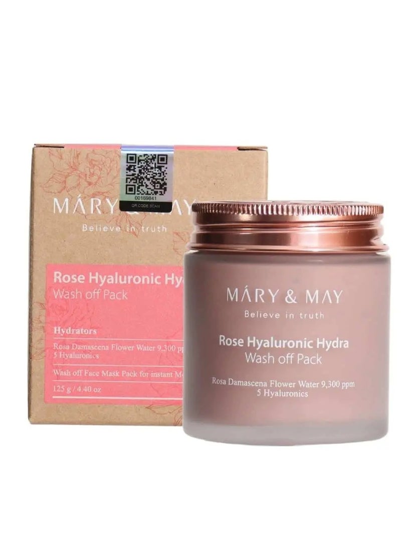 Mary & May Rose Hyaluronic Hydra Wash Off Pack Hydrators - 125g