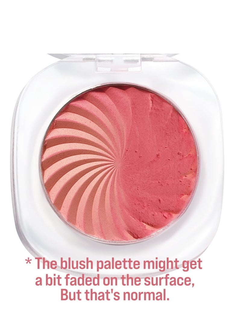 Cheeky Blush Palette Makeup Peach Blushers for Cheeks Make up Pink Coral Blush Face Powder Matte Natural Looking 3 in 1 Blushes Cruelty Free Talc Free 01