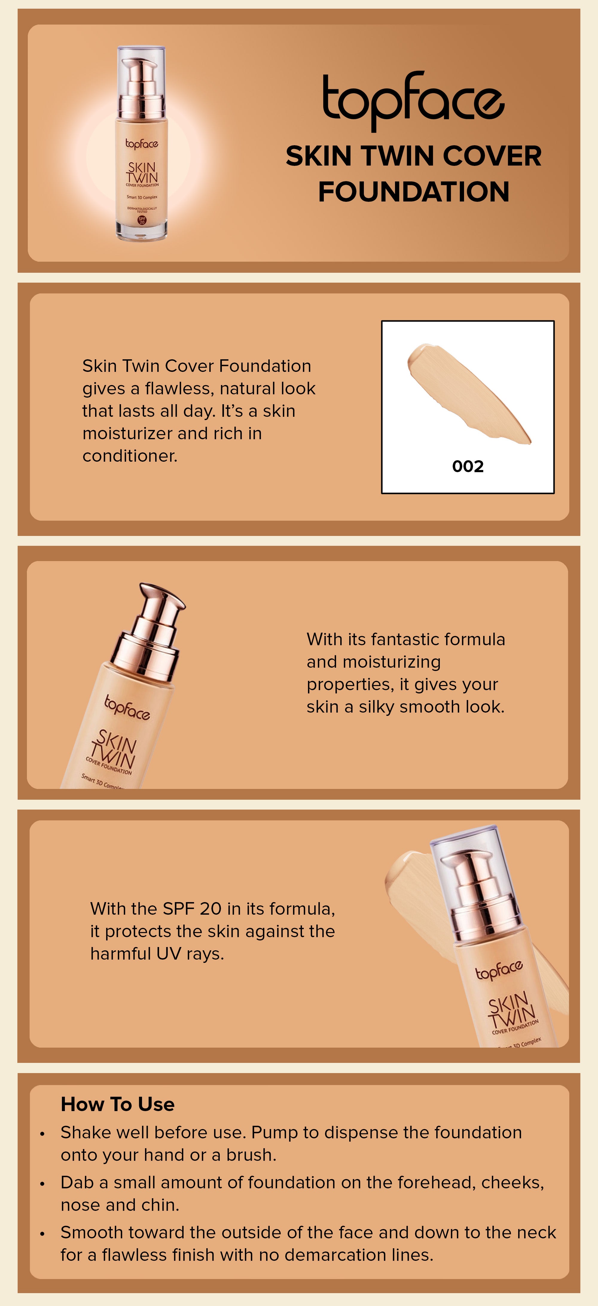 Skin Twin Cover Foundation Smart 3D Complex 02 Cream