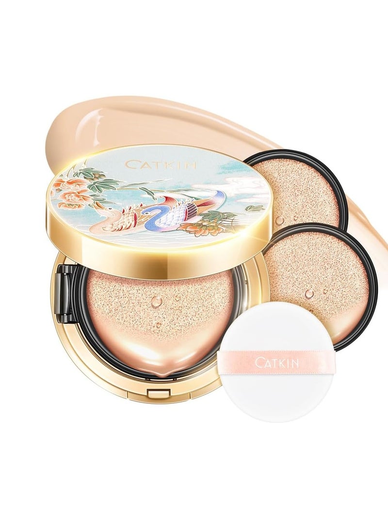 Cream foundation powder foundation with high coverage long lasting face make up two refills 13 g 3 natural C02