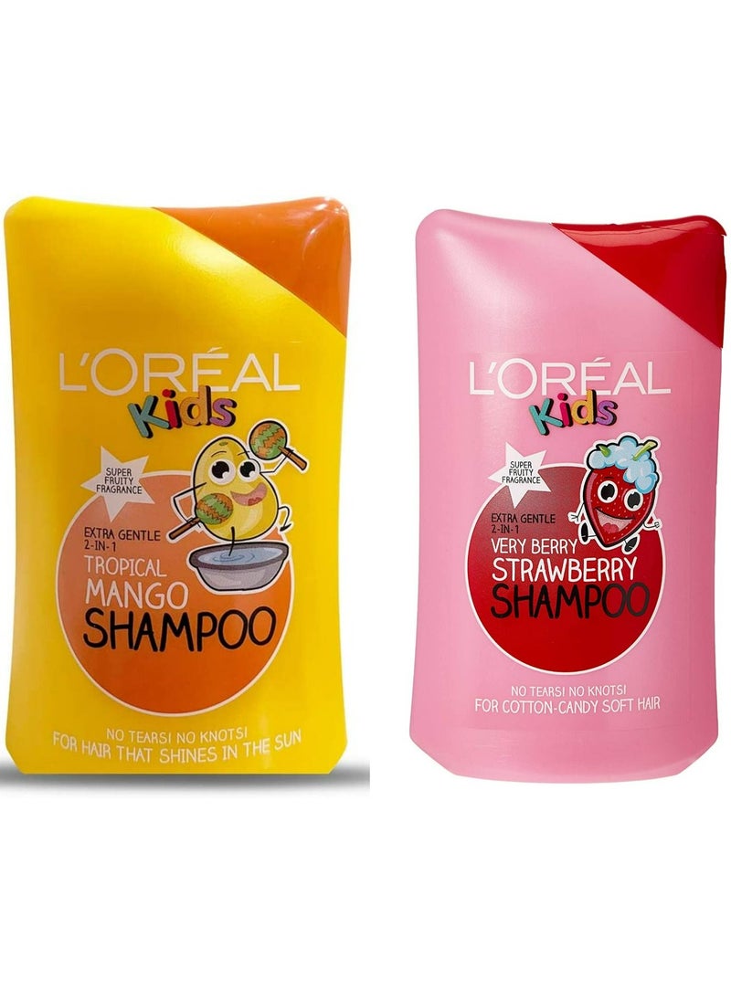 Loreal Shampoo for Kids Tropical 250ml+Shampoo for Kids Strawberry 250ml