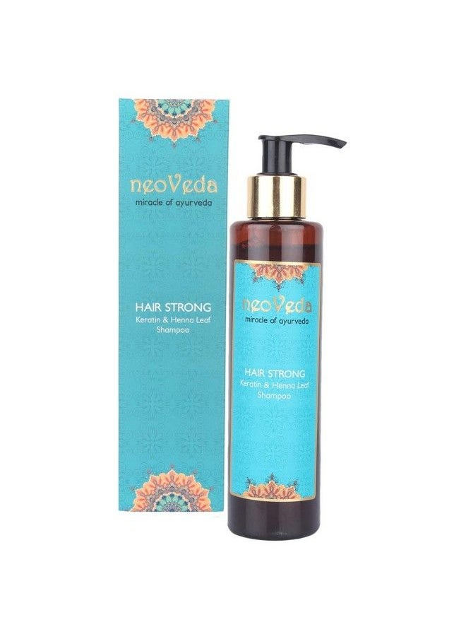 Hair Strong Keratin And Henna Leaf Shampoo Blue 200 Ml