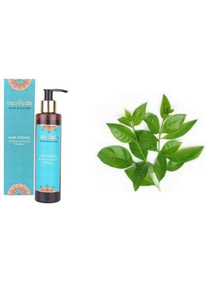 Hair Strong Keratin And Henna Leaf Shampoo Blue 200 Ml