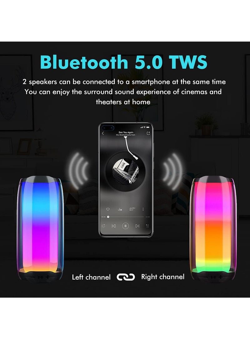 RGB Bluetooth Speaker colourfull round– Stunning LED Show & 360° Sound Experience