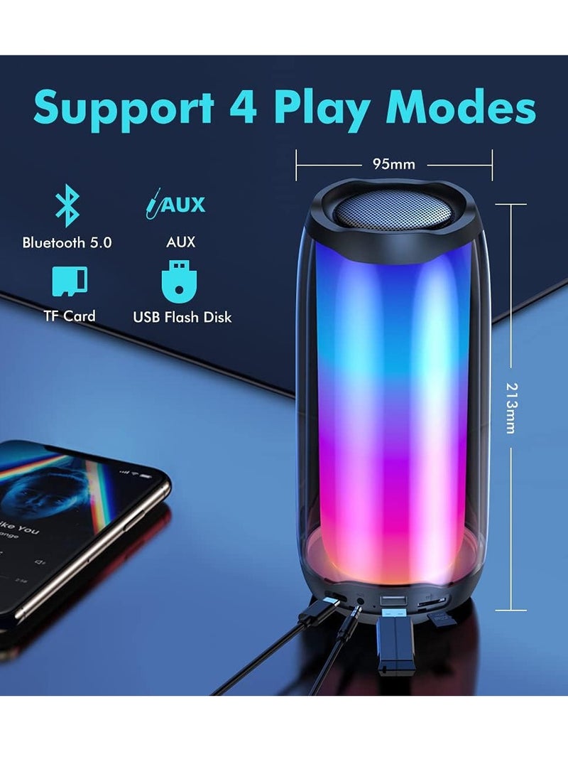 RGB Bluetooth Speaker colourfull round– Stunning LED Show & 360° Sound Experience