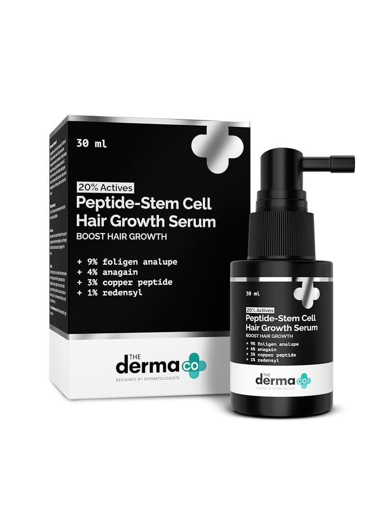 Actives Peptide Stem Cell Hair Growth Serum 30  With 9 Foligen Analupe 4 Anagain 3 Copper Peptide 1 Redensy Boosts Hair Growth Promotes Healthy Scalp For All Hair Types