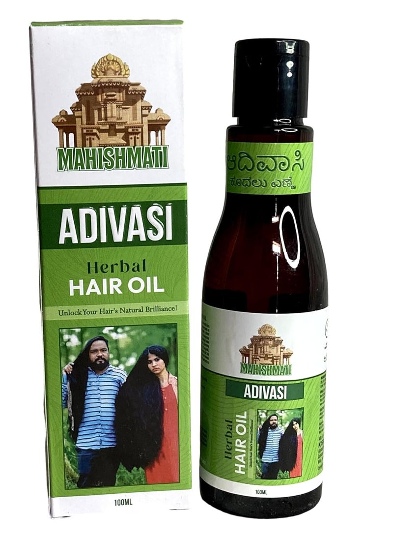 Mahishmati Adivasi Herbal Hair Growth Oil,Controls Hair fall,Strong and Healthy Hair,Repair Frizzy Hair,Scalp Nourishment,Helps Hair Thickening,Reduces Split Ends 100ml