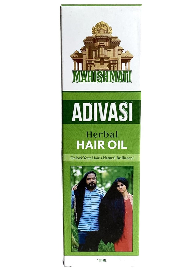 Mahishmati Adivasi Herbal Hair Growth Oil,Controls Hair fall,Strong and Healthy Hair,Repair Frizzy Hair,Scalp Nourishment,Helps Hair Thickening,Reduces Split Ends 100ml