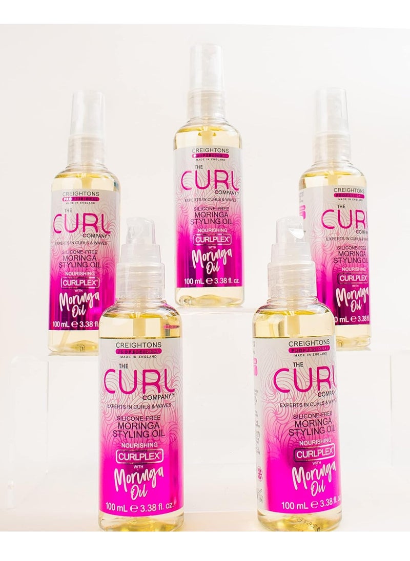 Silicone Free Moringa Styling Oil 100ml Formulated with Nourishing Moringa Oil The Experts in Curls and Waves Smooths Nourishes Hair for Hydrated Curls Coils Waves