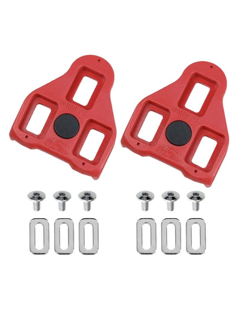 Bike Replacement Cleats Fit For Peloton Look Delta (0/9 Degree Float) - Indoor Cycling, Road Bike Cleat Set