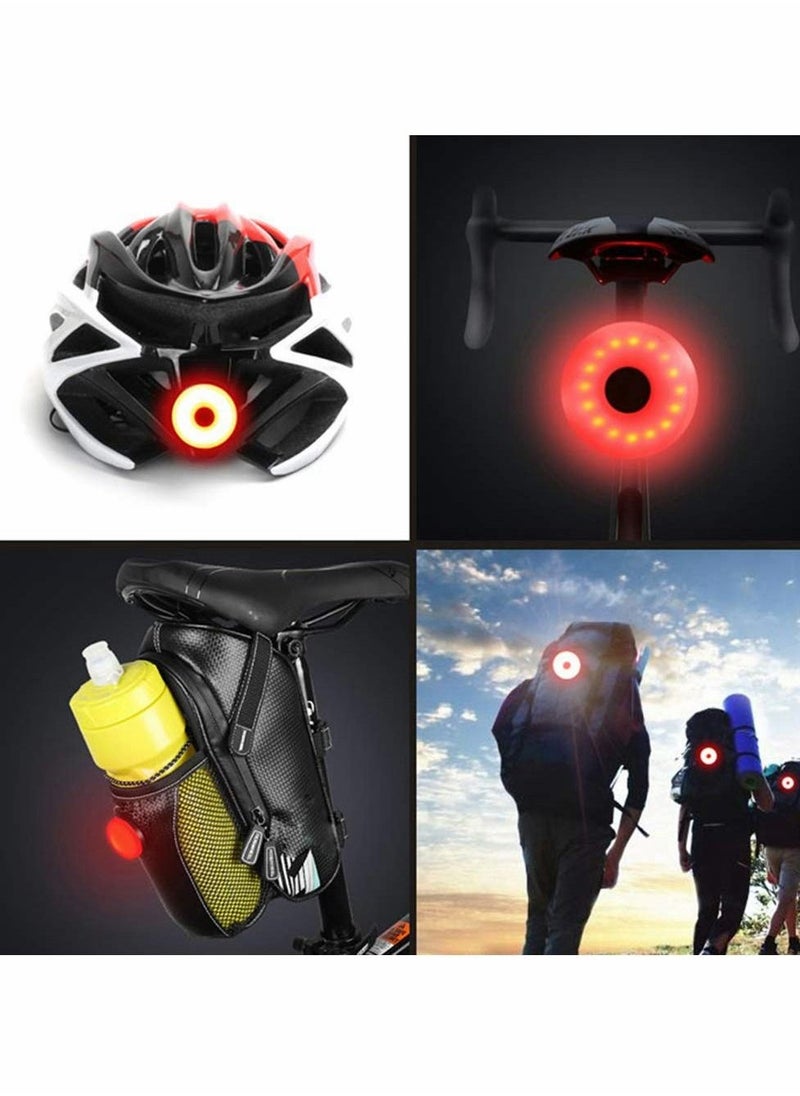 Bike Tail Light Sport LED Rear USB Rechargeable, Red High Intensity Bicycle Taillight Waterproof, Helmet Backpack Lamp Safety Warning Strobe