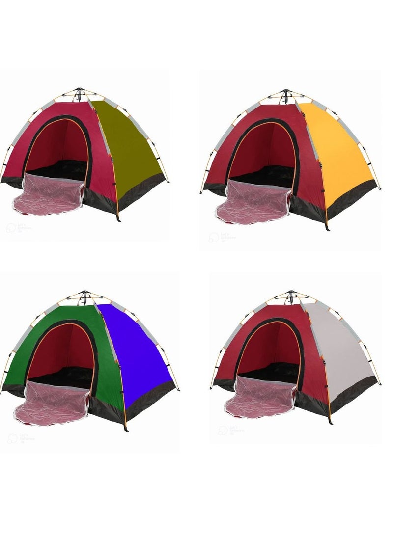 3 Person Camping Tent Automatic Instant Pop-Up Tent Lightweight Portable Tent Outdoor Camping Waterproof Camping Tent and 1 Doors with Carry Bag