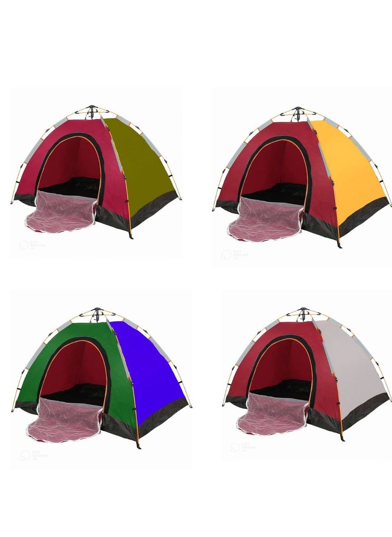 3 Person Camping Tent Automatic Instant Pop-Up Tent Lightweight Portable Tent Outdoor Camping Waterproof Camping Tent and 1 Doors with Carry Bag