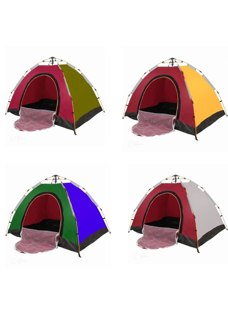 3 Person Camping Tent Automatic Instant Pop-Up Tent Lightweight Portable Tent Outdoor Camping Waterproof Camping Tent and 1 Doors with Carry Bag