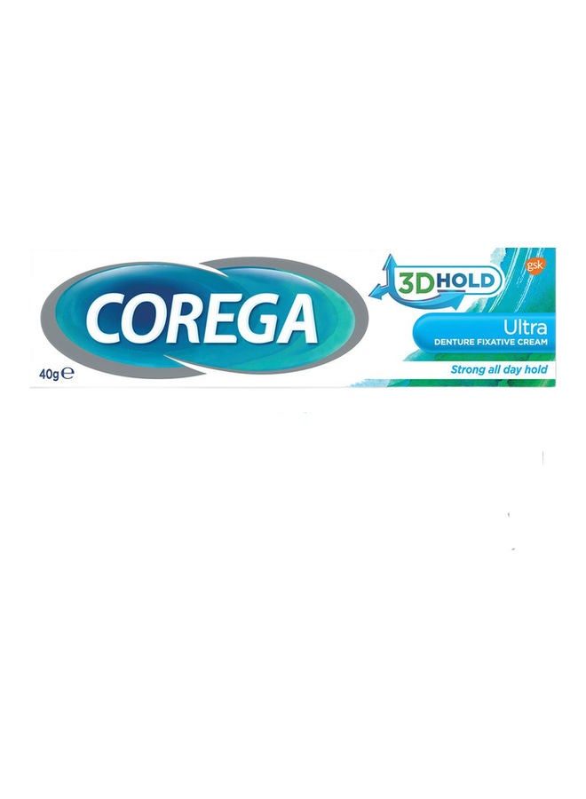 Ultra Denture Fixative Cream Tooth Adhesive Cream White/Blue 40grams