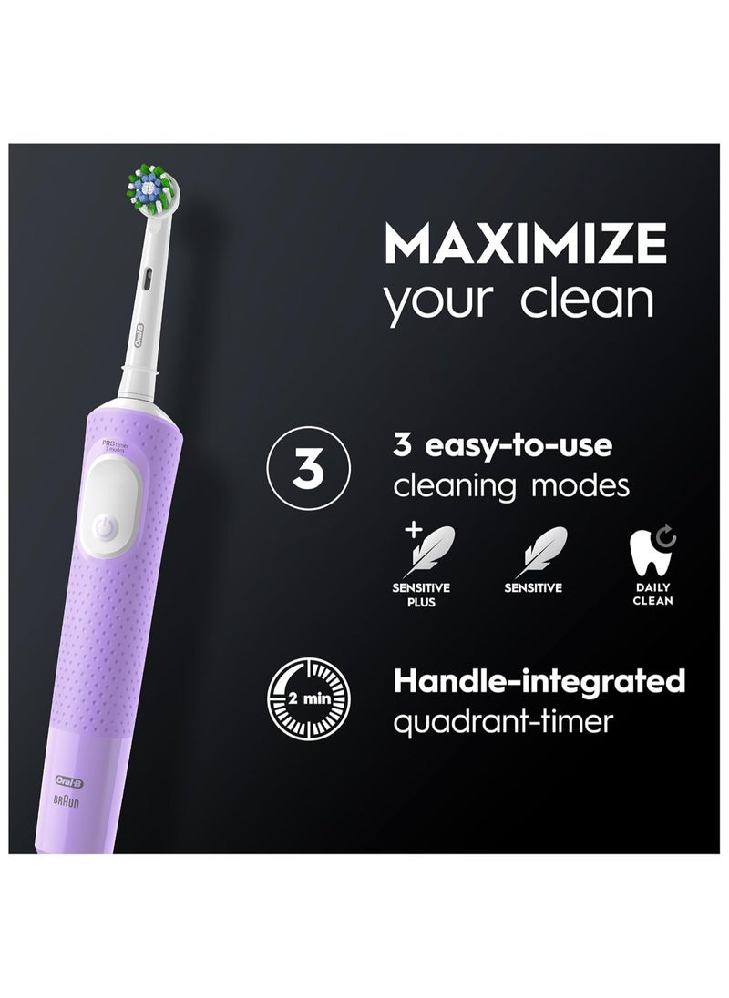 Vitality 300 Rechargeable Toothbrush With Crossaction Brush Head, 3 Cleaning Modes & 2 Minutes Built-In Timer Oral B