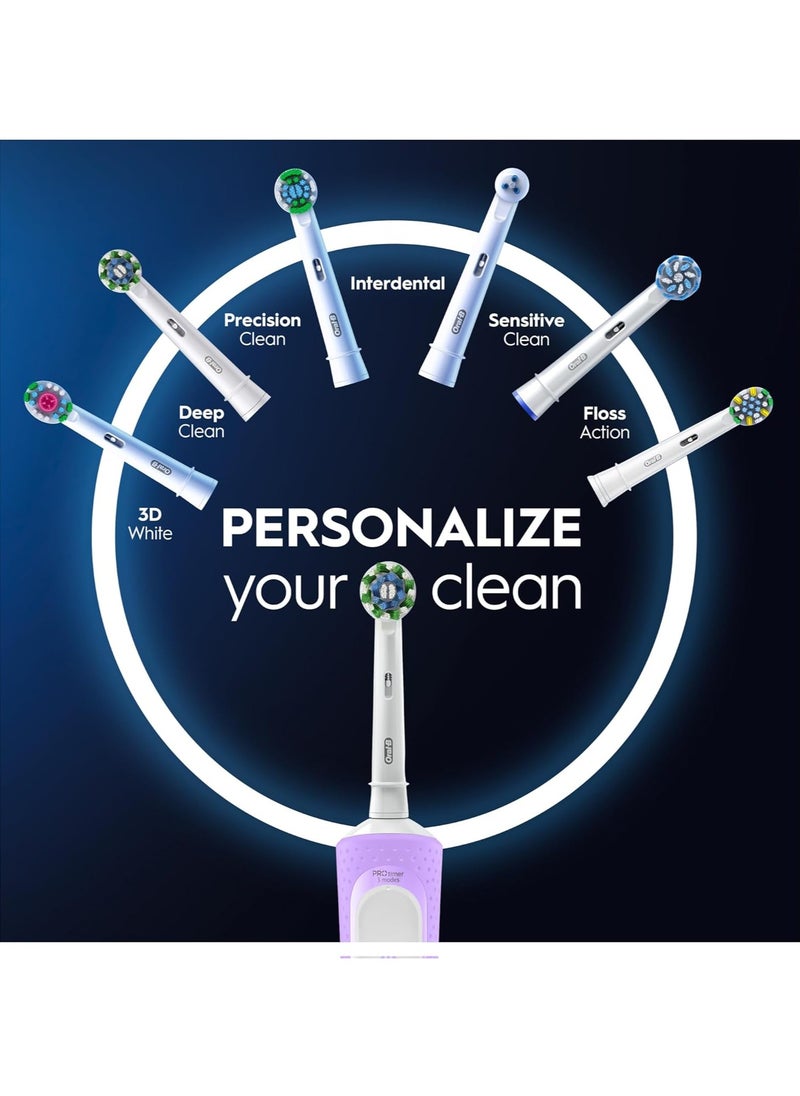 Vitality 300 Rechargeable Toothbrush With Crossaction Brush Head, 3 Cleaning Modes & 2 Minutes Built-In Timer Oral B