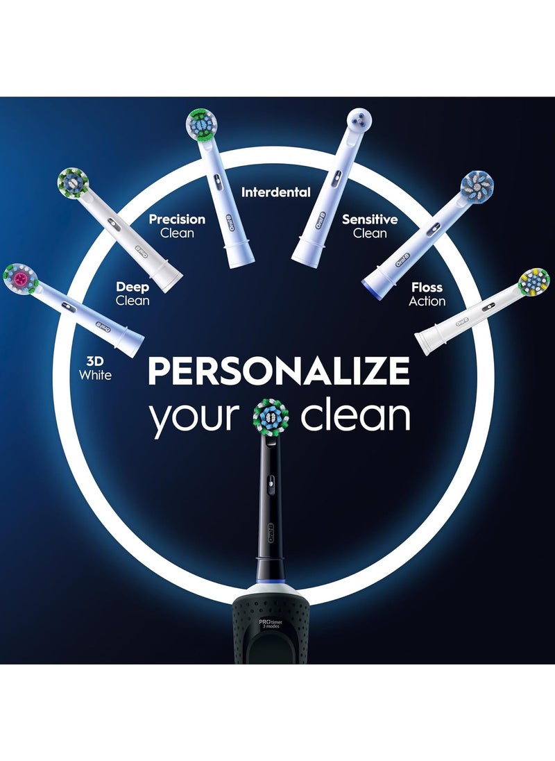 Vitality 300 Rechargeable Toothbrush with CrossAction Brush Head, 3 Cleaning Modes & 2 Minutes Built-in Timer D103.413.3 BLACK