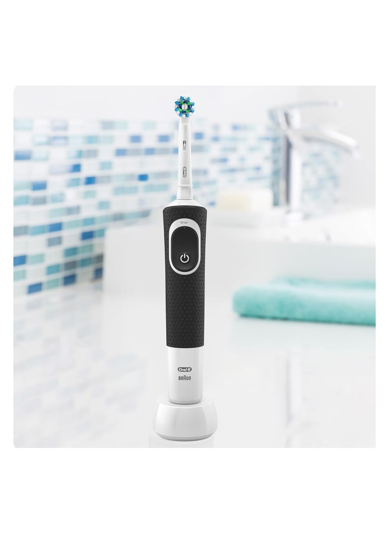 Vitality 300 Rechargeable Toothbrush with CrossAction Brush Head, 3 Cleaning Modes & 2 Minutes Built-in Timer D103.413.3 BLACK