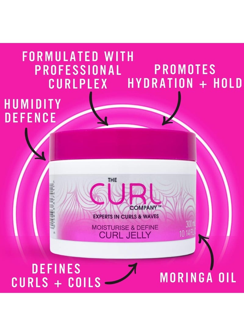 Moisturise and Define Curl Jelly 300 ml Experts in Curls and Waves Cruelty Free Vegan Friendly Natural Extracts Colour Kind