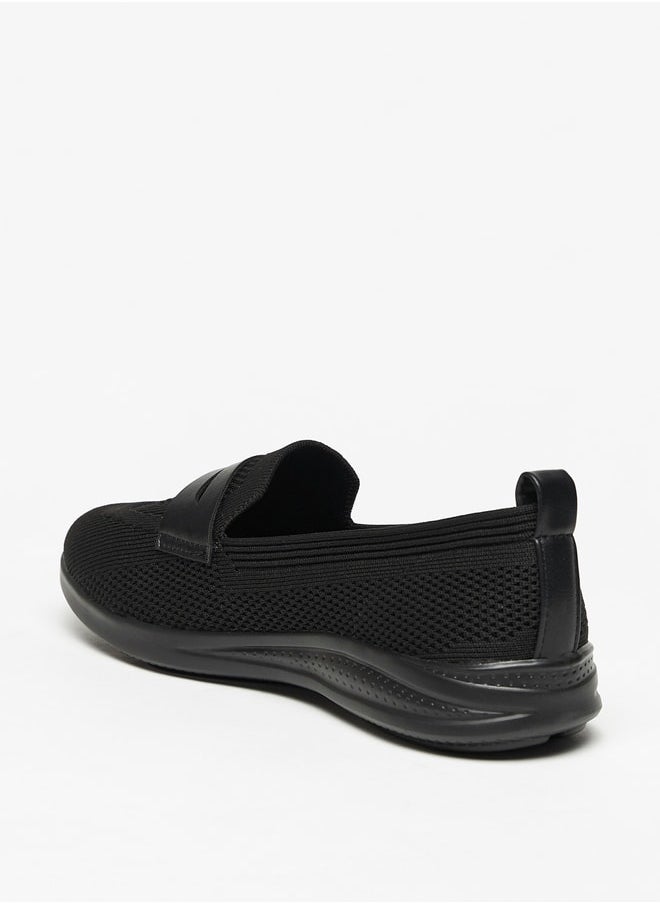 Mesh Textured Slip-On Shoes with Pull Tabs